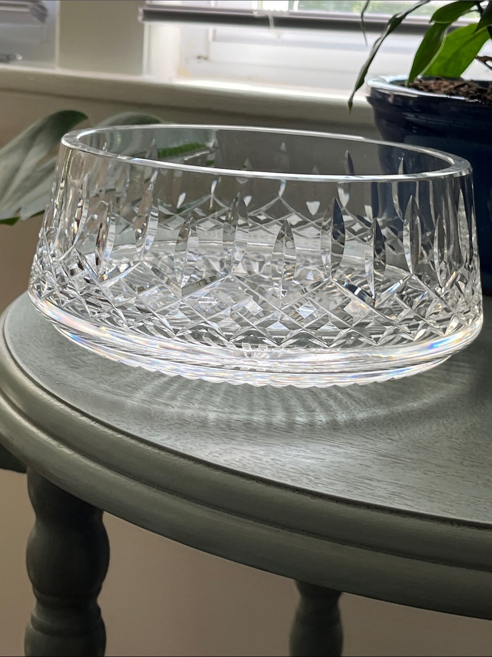 Waterford Crystal Clear Cut-Glass Serving Bowl 1977 mint